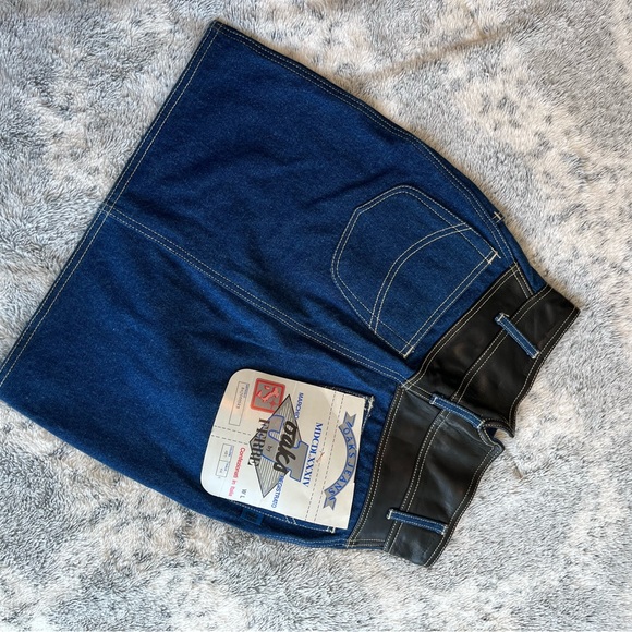 GIANFRANCO FERRE Vintage RARE 80s Denim Mini Skirt Oaks by Ferre - Picture 2 of 7